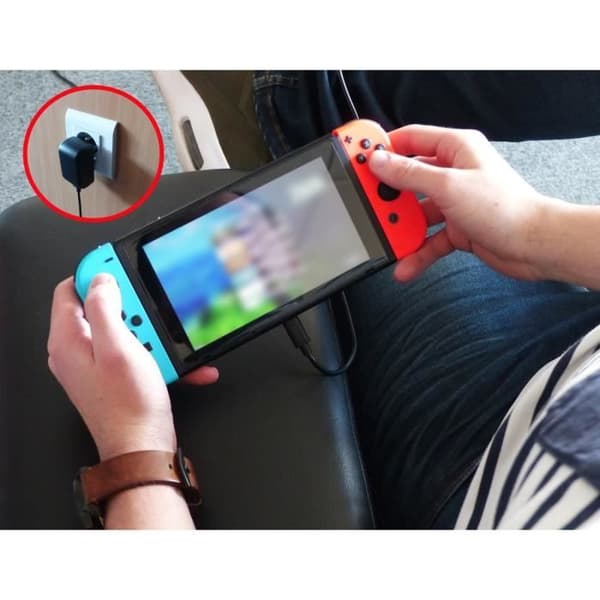 Subsonic - Nätladdare Typ C för Nintendo Switch-konsol och tillbehör - Power &amp; Play-adapter