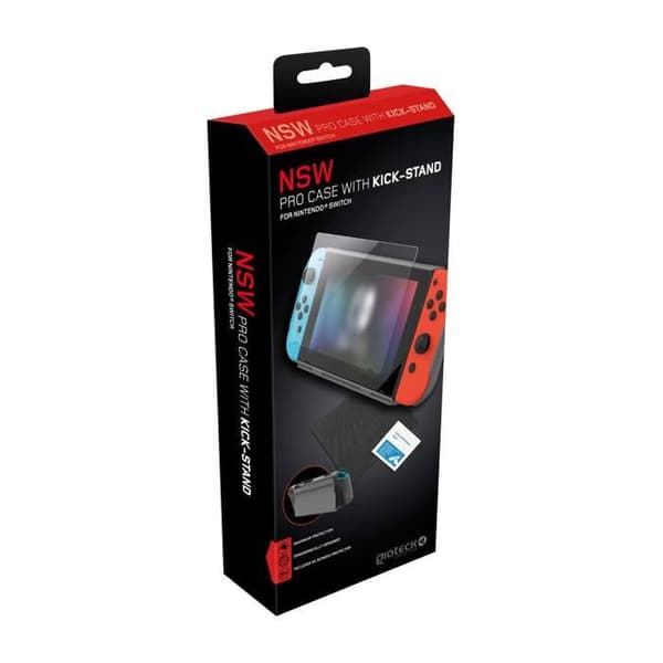 Gioteck - Switch Cover och Switch 9H härdat glas - Switch Protection för Nintendo Switch - Reptålig