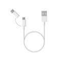 Miniatyrbild 2 av 2: 2-i-1 USB-kabel - Xiaomi - Mi - Micro USB &amp; Type C - 1m - Snabbladdning - Vit