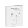 Miniatyrbild 1 av 2: 2-i-1 USB-kabel - Xiaomi - Mi - Micro USB &amp; Type C - 1m - Snabbladdning - Vit
