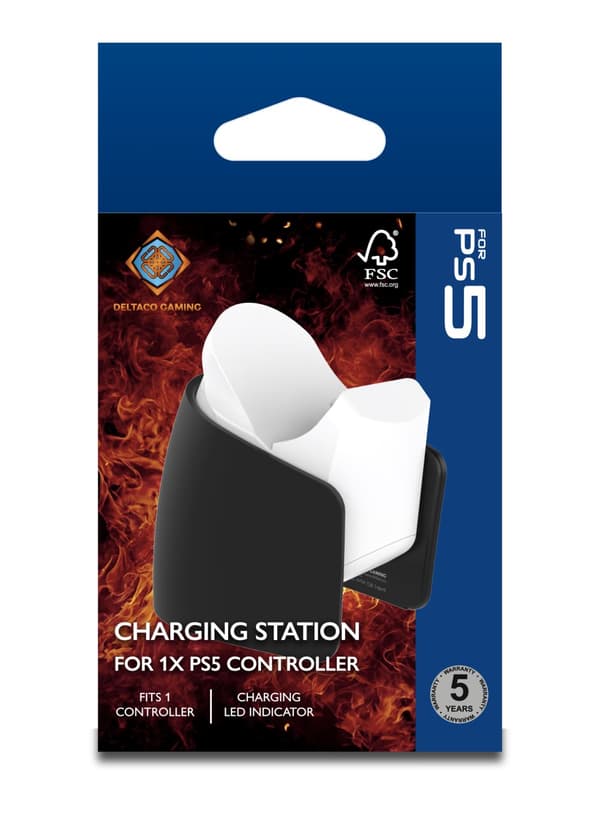 Laddstation för 1x Playstation 5 original handkontroll