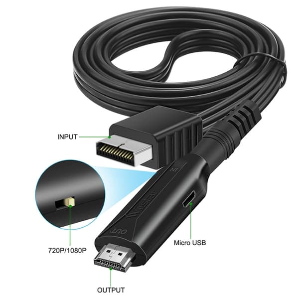 Adapterkabel Sony PS1 / PS2 til HDMI 1m