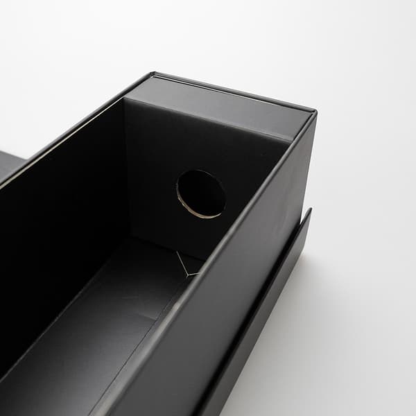 INF Elegant Sort Vinkasse - Sideåbning, Foldbar Design