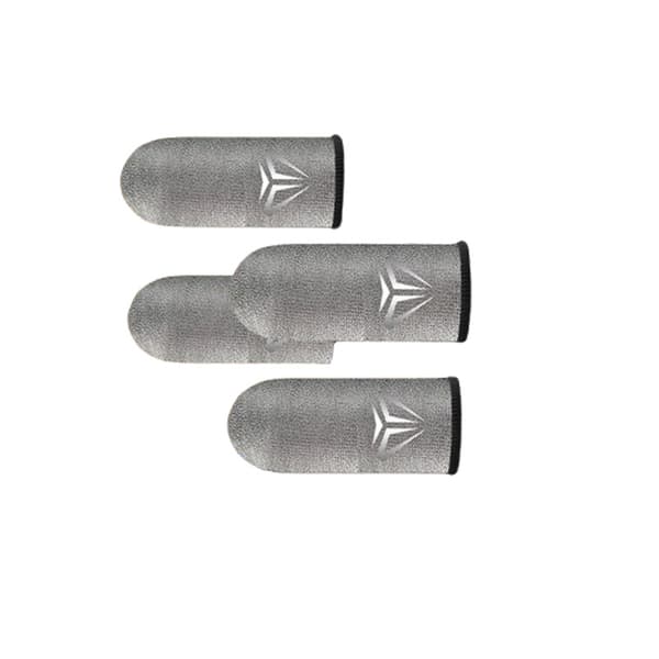 INF Mobilspill Fingerhylser (2 par) S05 - Sølvfiber med metallveske