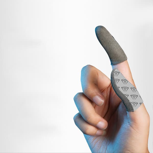 INF SZ-Z1 Sølvfiber Gaming Fingertupper (2 par) med metallveske