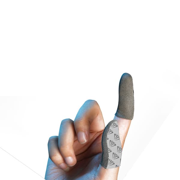 INF SZ-Z1 Sølvfiber Gaming Fingertupper (2 par) med metallveske
