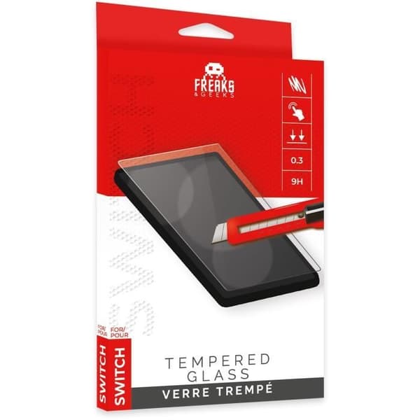 Härdat glas - FREAKS AND GEEKS - Nintendo Switch - Tjocklek 0,3 mm - Skydd - 3 års garanti