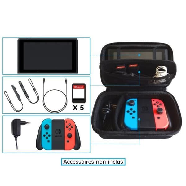 Hård och stötresistent Subsonic förvaringsväska för Switch