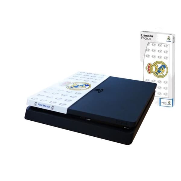 Real Madrid - Facade (anpassningsskydd) för PS4 Slim - Anpassningsplatta för Playstation 4 Slim