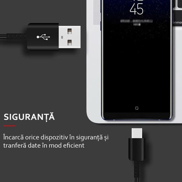 Branschförpackad USB-C till USB-kabelmätare 18 Watt Svart Samsung