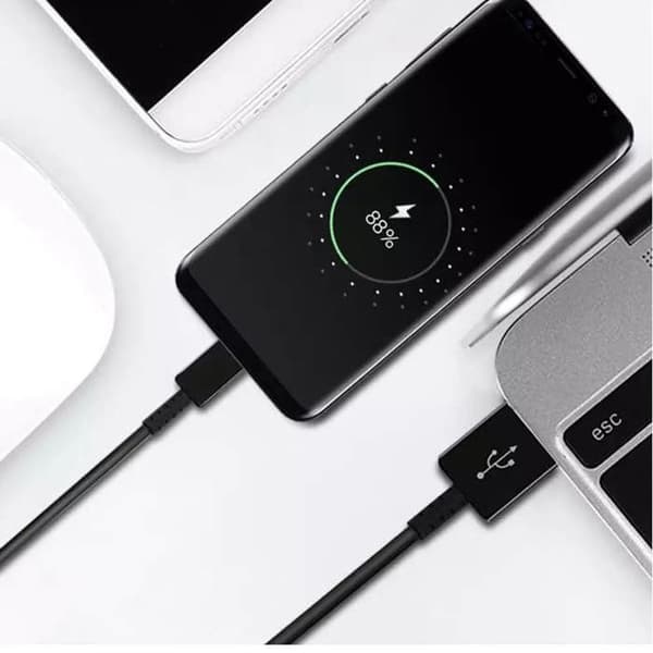 Branschförpackad USB-C till USB-kabelmätare 18 Watt Svart Samsung