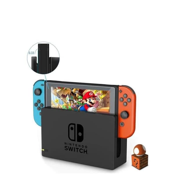 Härdat Glas för Nintendo Switch [Pack med 2] Skydd Film Resistenta Skärmskydd Anti-Rip Phonillico®