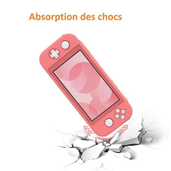 Rosa Silikonfodral Kompatibel med Nintendo Switch Lite - Phonillico®