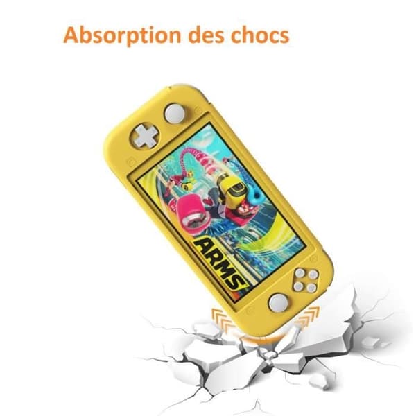 Gul Silikonskal Kompatibel med Nintendo Switch Lite - Fodral Skalskydd Anti Repor Anti Stötar Anti Glid Phonillico®