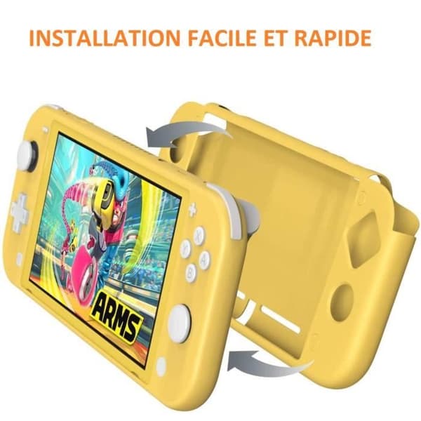 Gul Silikonskal Kompatibel med Nintendo Switch Lite - Fodral Skalskydd Anti Repor Anti Stötar Anti Glid Phonillico®