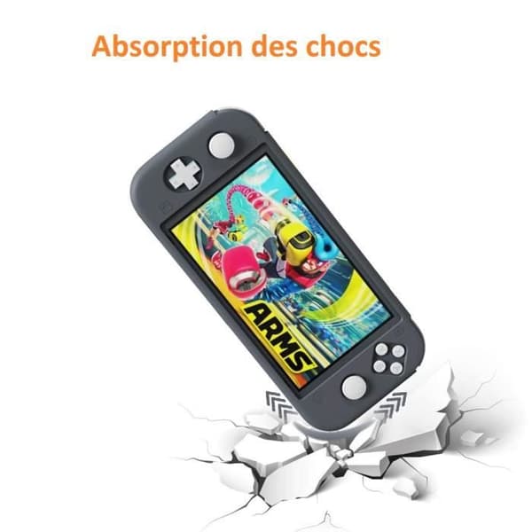 Grå Silikonfodral Kompatibelt med Nintendo Switch Lite - Skyddsfodral Anti Ripe, Anti Stöt, Anti Glid Phonillico®