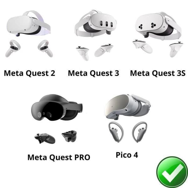 Kabelkoppling kompatibel med Meta Quest 3S/Quest 3/Quest 2/Quest Pro/Pico 4 för PC Steam VR Tillbehör