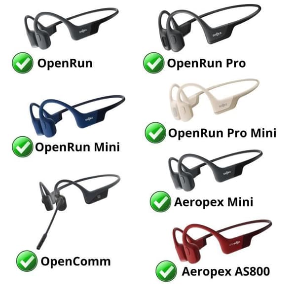 Laddare kompatibel med AfterShokz Shokz OpenRun OpenComm Aeropex [2-pack] Magnetisk laddningskabel hörlurar headset Phonillico®