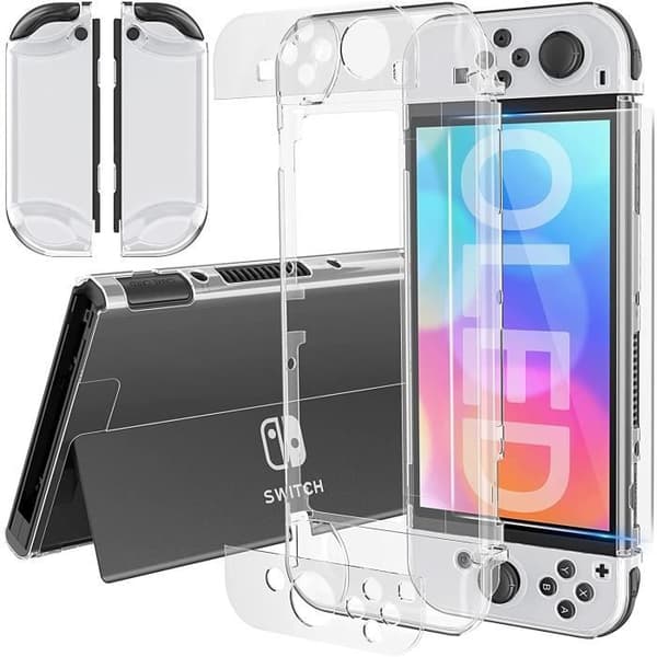 Transparent Silikonhölje Kompatibelt med Nintendo Switch OLED 2021 - Phonillico®