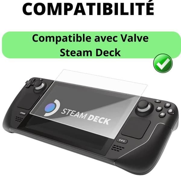 Härdat glas för Valve STEAM DECK-konsol [Pack 2] Skyddsfilm för skärm Resistenta Phonillico®
