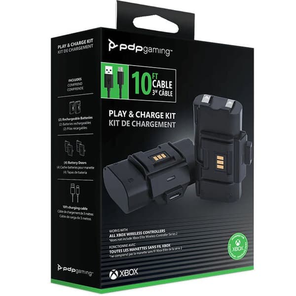 Spelaccessoar - Xbox - Play & Charge Kit - Svart - USB - Laddare