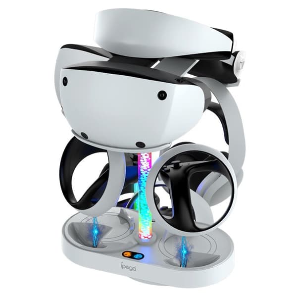 Multifunktionellt Laddningsstativ för PS VR2 med RGB-bakgrundsbelysning Ipega Vit