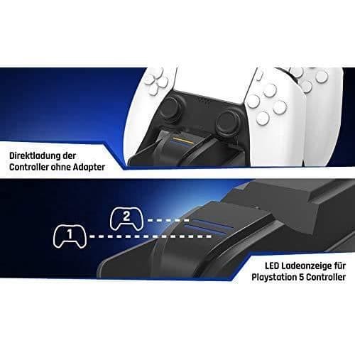 snakebyte PS5 TWIN CHARGE 5 - svart - PlayStation 5 laddstation för DualSense-kontroller, laddare för 2 trådlösa kontroller