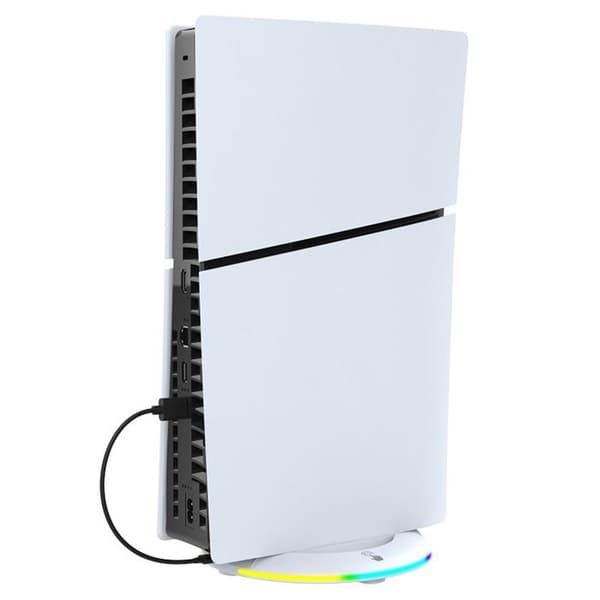 Vertikalt Stöd för PS5 Slim / PS5 Pro med RGB-bakgrundsbelysning Ipega Vit