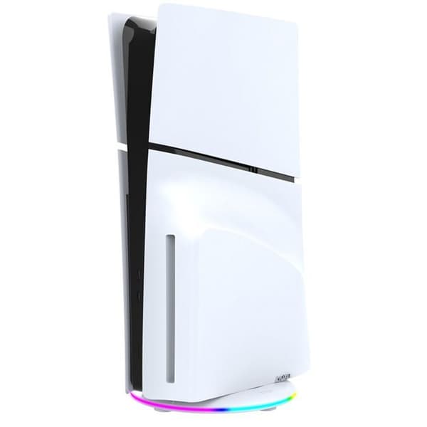 Vertikalt Stöd för PS5 Slim / PS5 Pro med RGB-bakgrundsbelysning Ipega Vit