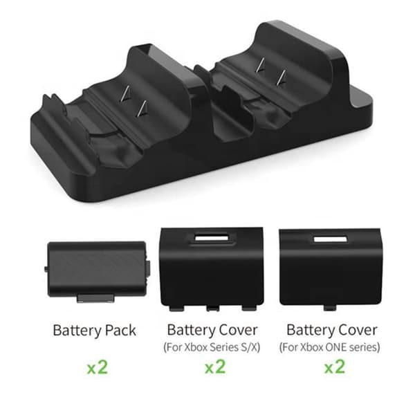 TD® Spelkonsolladdare 600mAh 2 platser Snabbladdning