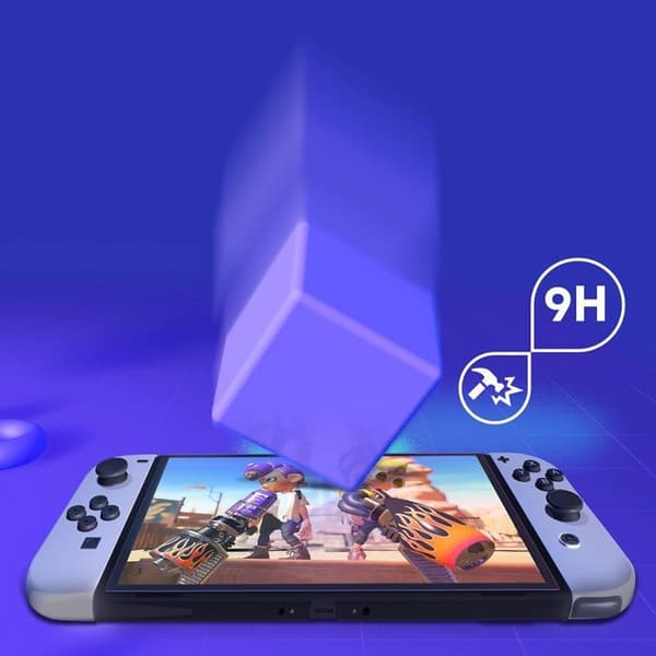 Skyddsglas Nintendo Switch OLED - Oniverse - Härdat glas 9H Blåljusfilter - Slitstarkt skyddsfilm Anti-repor