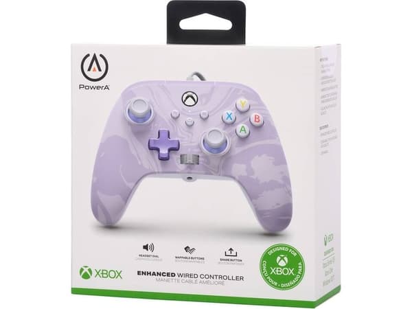 Lavender Swirl PowerA Enhanced Wired Controller for Xbox Series S/X