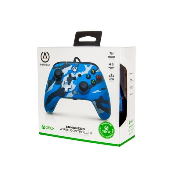 Metallic Camo Blue PowerA Enhanced Wired Controller for Xbox Series S/X