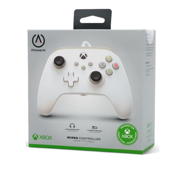 White Vit PowerA Enhanced Wired Controller for Xbox Series S/X