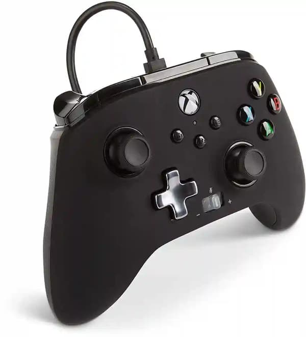 Black Svart PowerA Enhanced Wired Controller for Xbox Series S/X