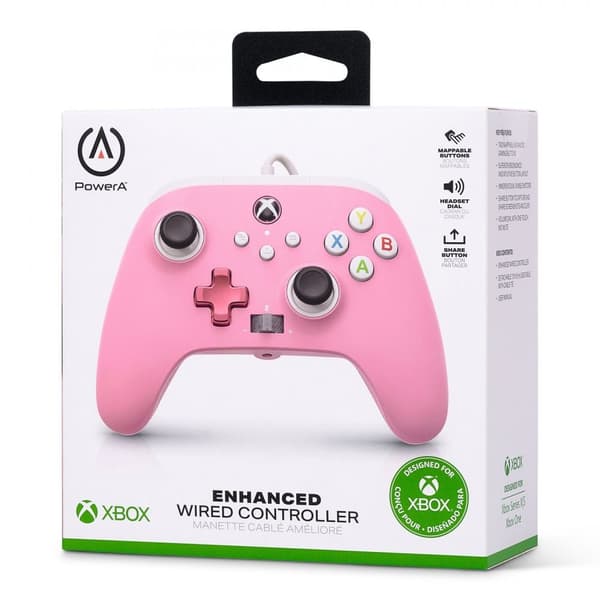 Pink PowerA Enhanced Wired Controller for Xbox Series S/X