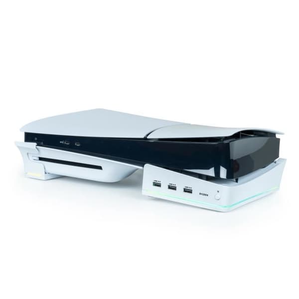 Socle - PlayStation - 5 Slim - 3 portar USB-A 2.0 - 14 RGB-ljus effekter - Svart