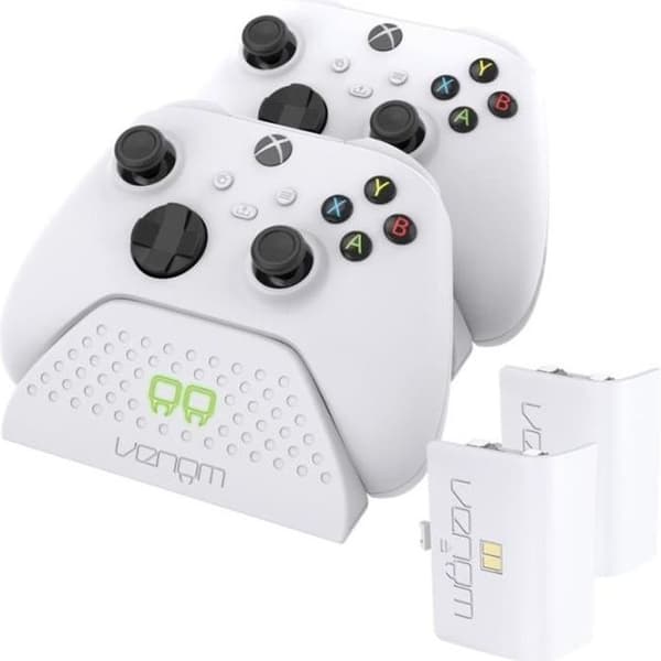 Dubbelladdningsstation för Xbox Series-kontroller - Venom - VS2871 - Vit