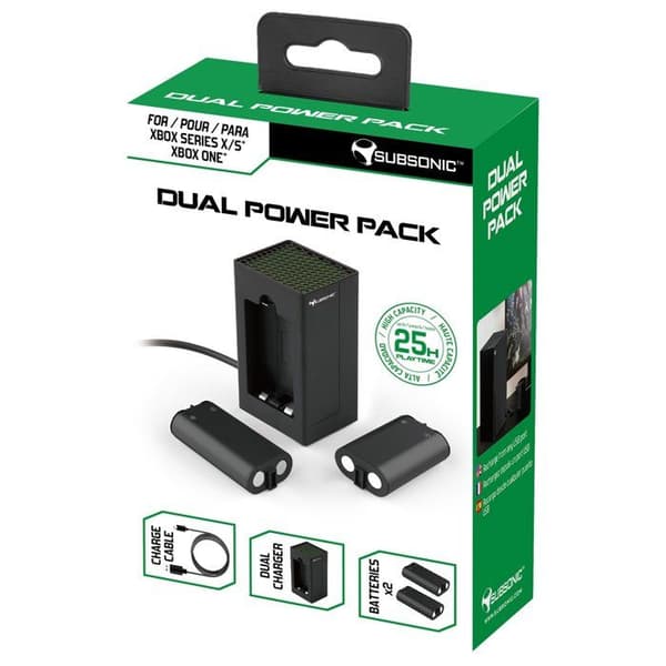 Laddningssats - Subsonic - Dual Power Pack - 2 1400 mAh batterier - Xbox Serie X/S