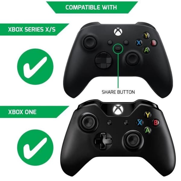 Hög kapacitet 1100mAh uppladdningsbart dubbelt batteripaket - svart för Xbox Series X & S / Xbox One - Venom