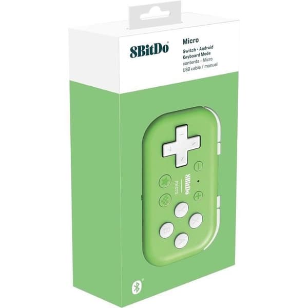 Controller - 8BitDo - Mini - Bluetooth - Grön - Kompatibel med Nintendo Switch och Raspberry Pi
