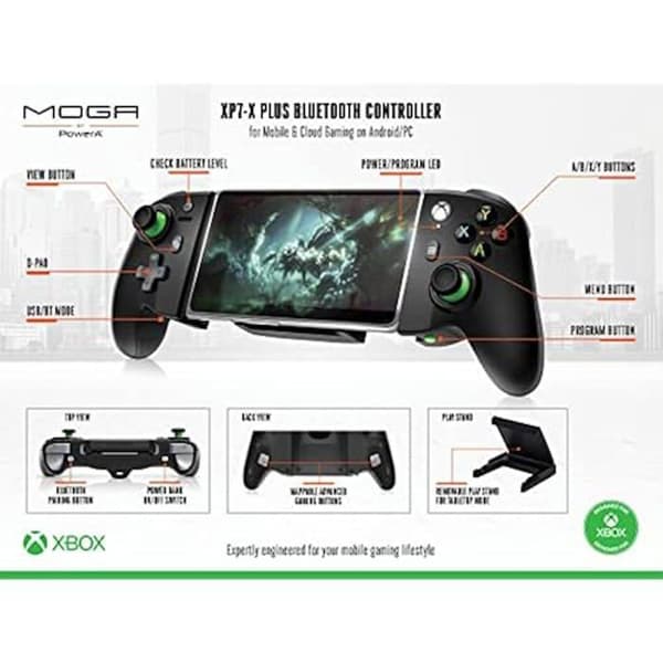 Styrenhet - PowerA - MOGA XP7-X Plus - Bluetooth - PC - Telefonhållare medföljer