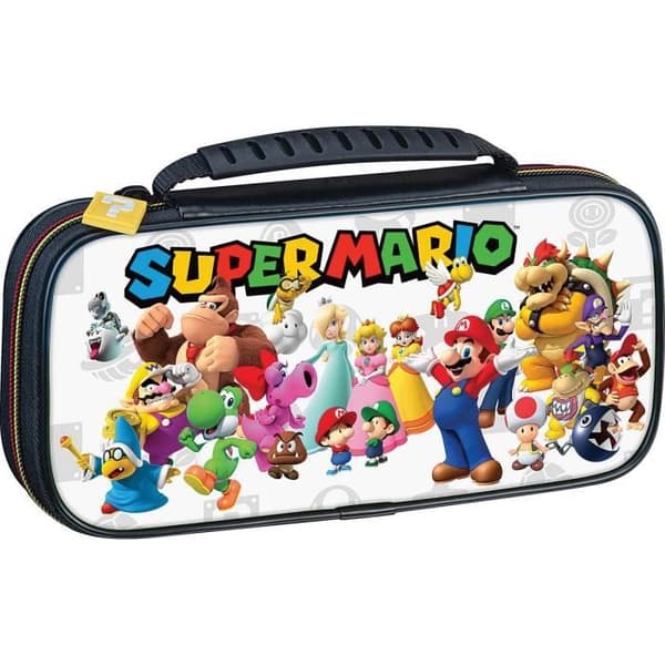 Transportväska - Super Mario - Officiell Deluxe - Svart - Nintendo Switch - Skydd
