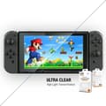 Miniatyrbild 2 av 4: 2-PACK Skärmskydd för Nintendo Switch i härdat glas från Orzly - Ultra Resistant med Oleofobic Coating