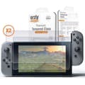Miniatyrbild 1 av 4: 2-PACK Skärmskydd för Nintendo Switch i härdat glas från Orzly - Ultra Resistant med Oleofobic Coating
