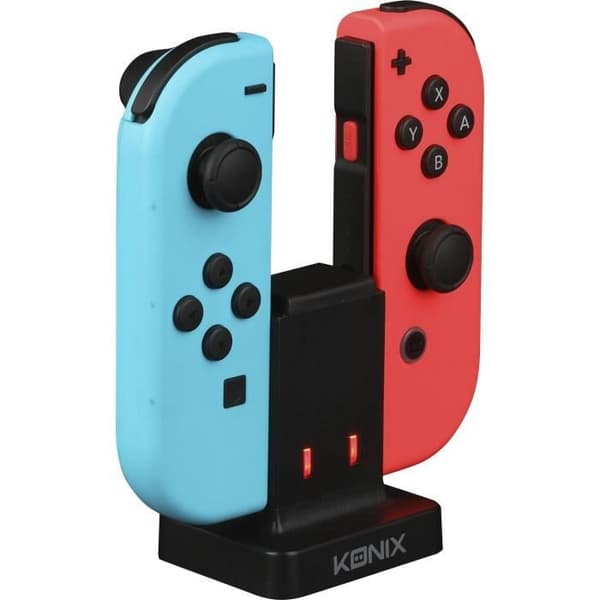 Konix Play & Charge for Nintendo Switch - Controller Grip med uppladdningsbart batteri