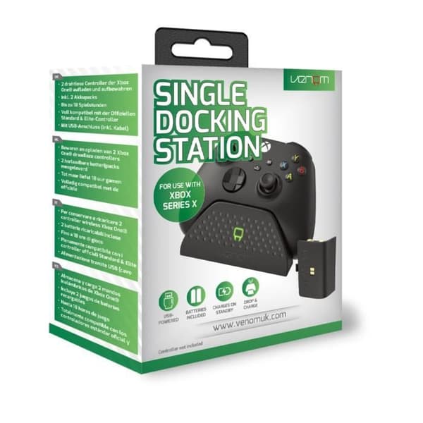 Laddstation med laddningsbart batteri - Venom - Xbox Series X & S - Svart - USB Type-C