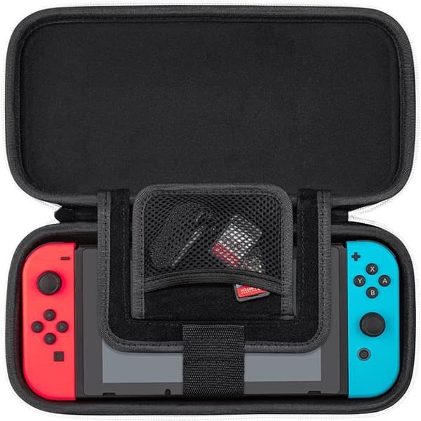 Slim Deluxe svart och vit bärväska för Nintendo Switch / Lite / OLED-konsoler