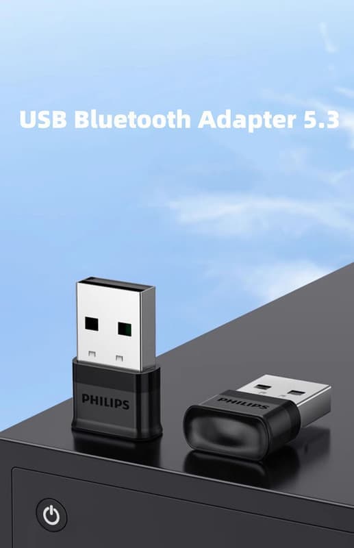 ""Philips SWR3301A/93 Bluetooth Adapter 5.0 USB-lydsender og -modtager, Plug & Play til stationære og bærbare computere"