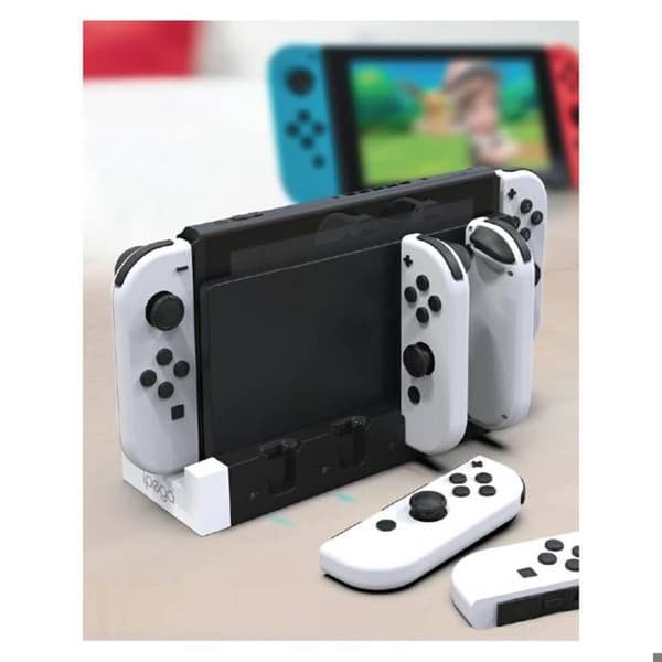 Laddningsstation 4-i-1 för Nintendo Switch och Joy-Con Ipega Vit
